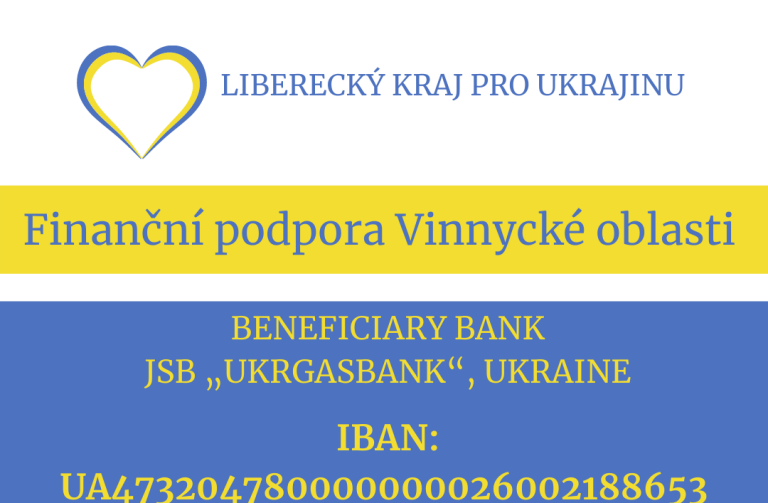Liberecký kraj pro Ukrajinu - účet